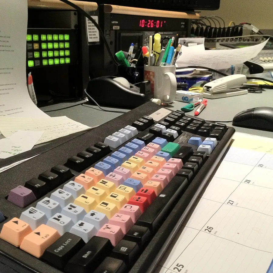 Editing keyboard in the edit bay